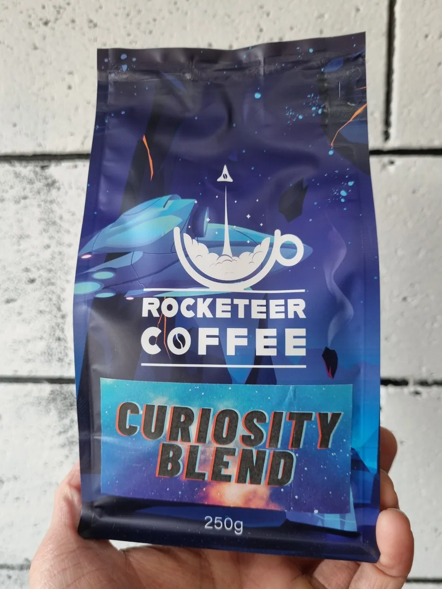 curiosity blend coffee by rocketeer coffee roasters