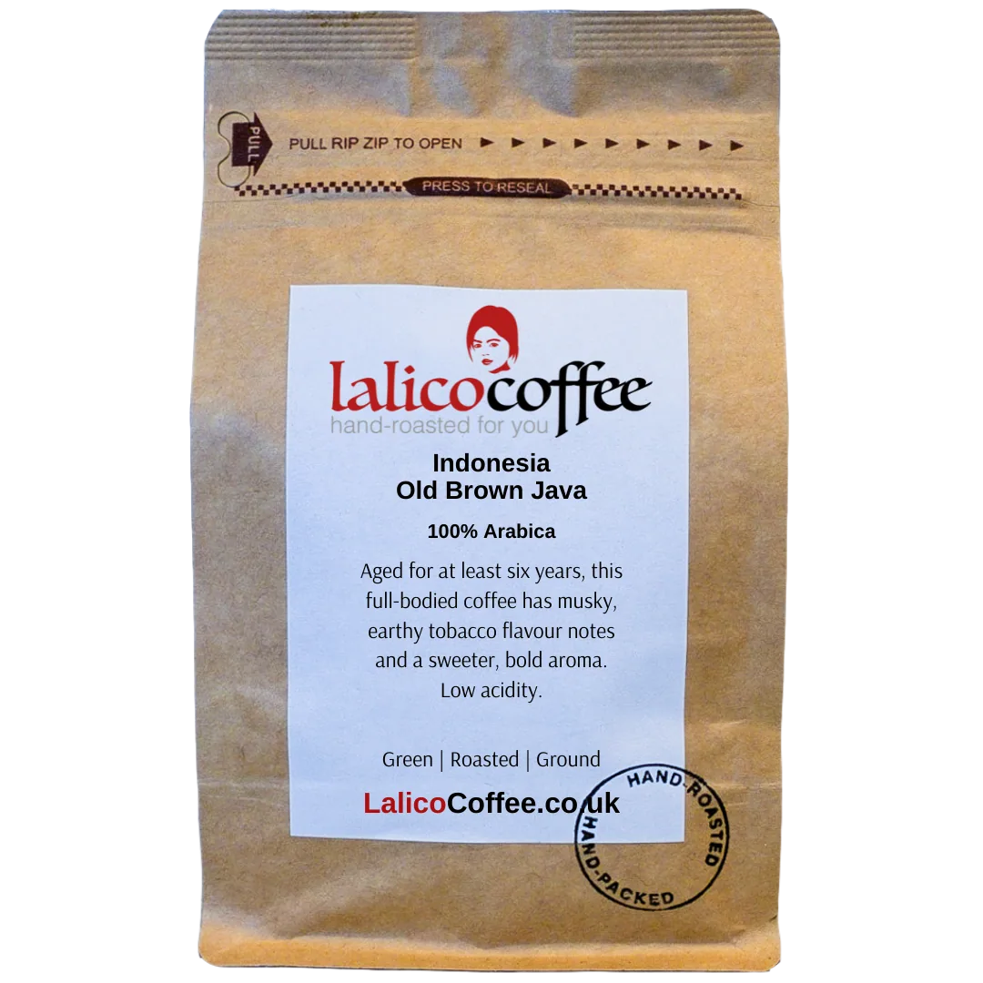 indonesia old brown java coffee by lalico coffee