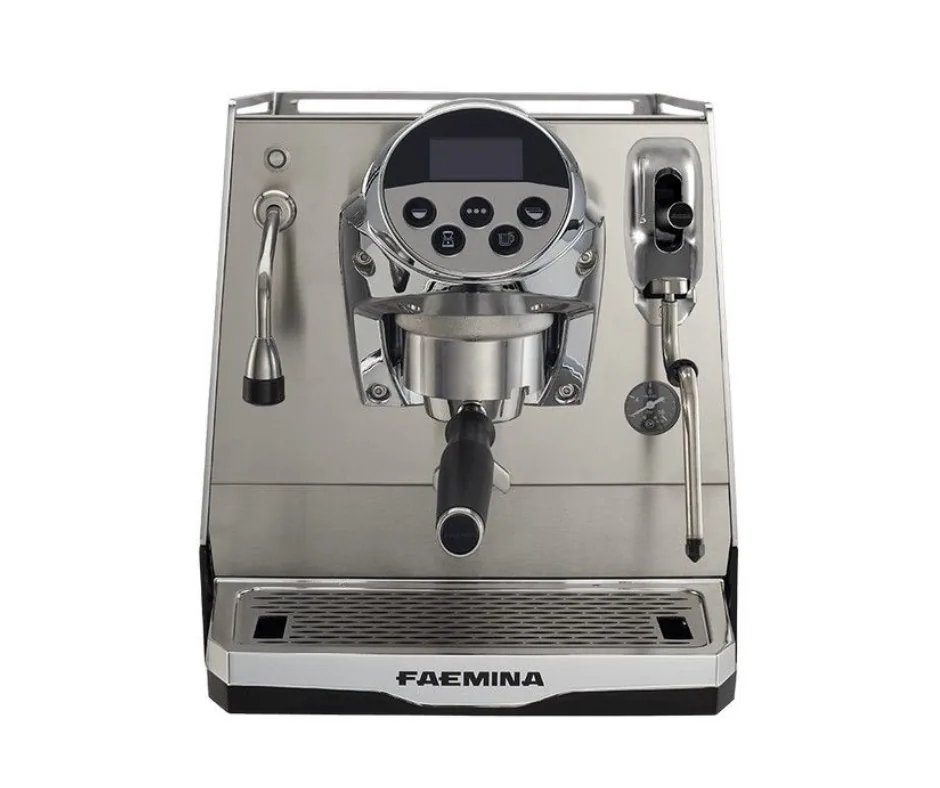 faemina – 1 group espresso machine (black inox) - kenya + rwanda + tanzania + uganda coffee by baruch coffea products