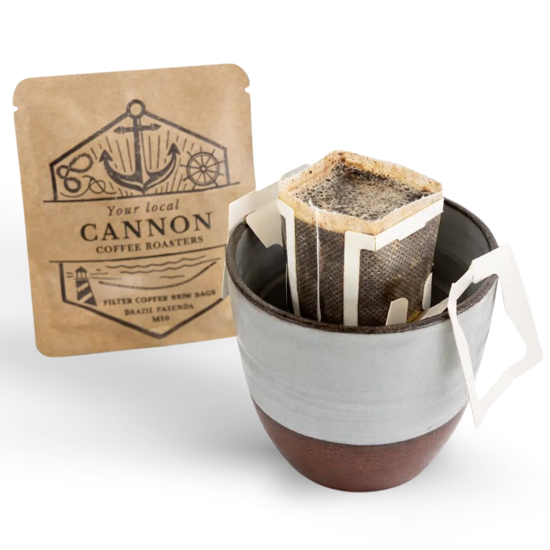 brew bags - brazil fazenda cachoeira - case of 10 coffee by cannon coffee roasters