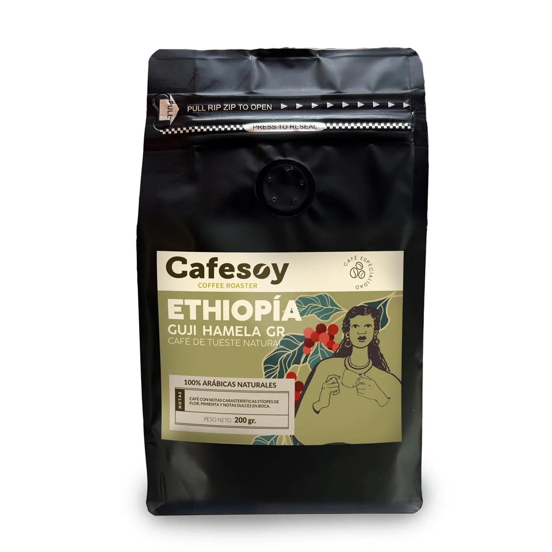 ethiopía guji 200 gr. – café de especialidad coffee by cafés cafesoy | café especialidad | tienda café online