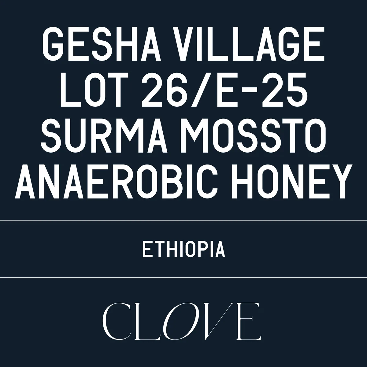 gesha village - lot 26/e-25 surma mossto anaerobic honey - ethiopia coffee by datura