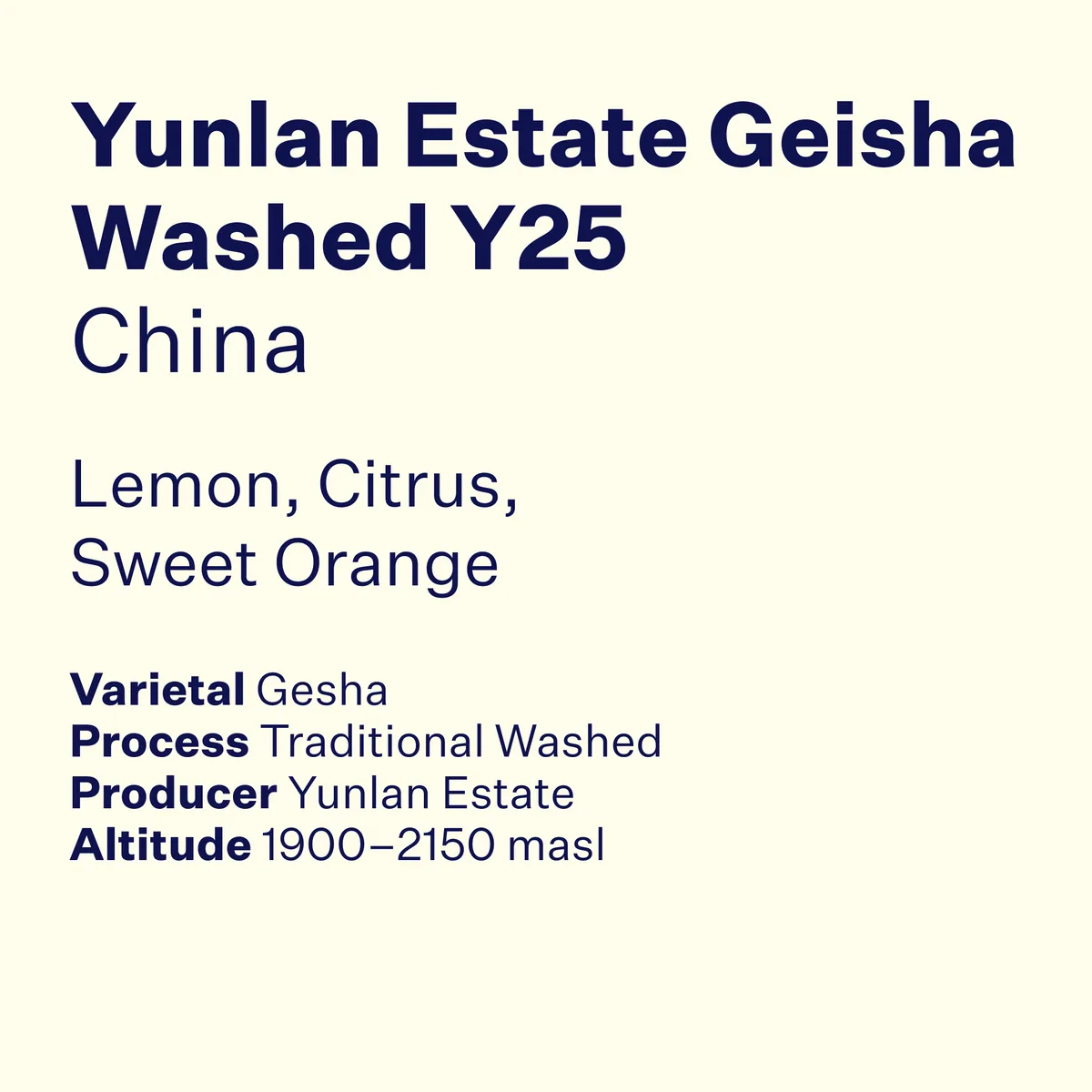 china yunlan estate geisha washed y25 coffee by high note roasters