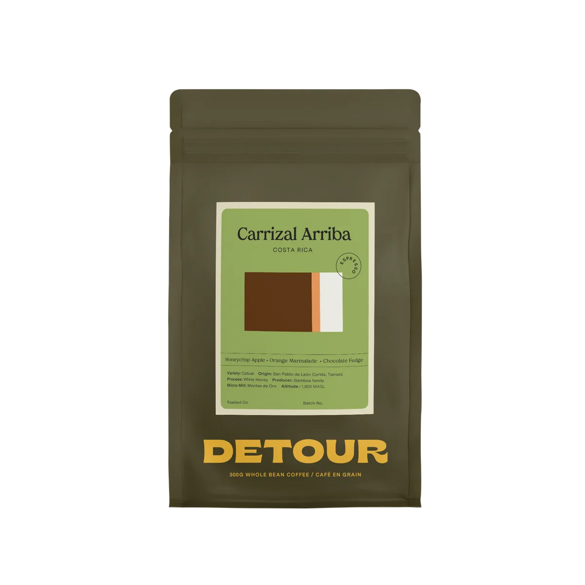 costa rica carrizal arriba espresso - costa rica coffee by detour coffee roasters