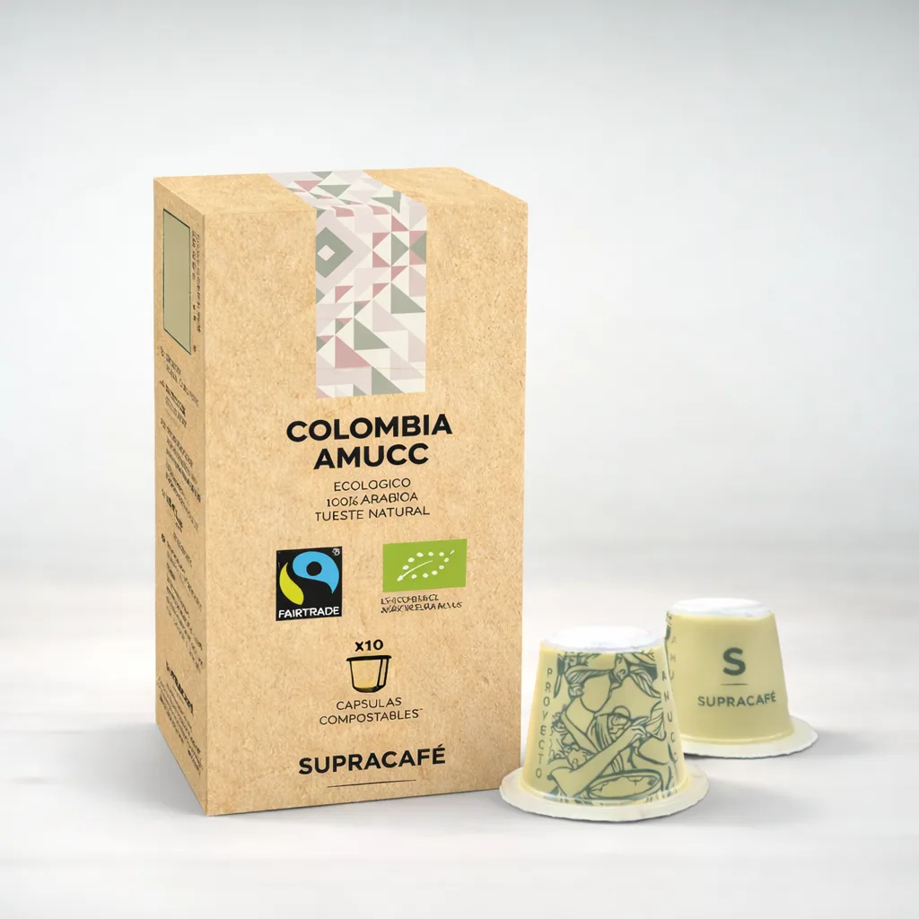 cápsulas compostables origen colombia amucc | ecológicas y de comercio justo (10 unidades) - colombia coffee by supracafé s.a.