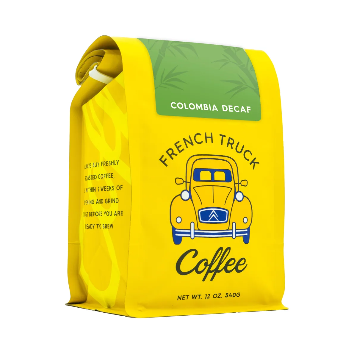decaffeinated colombia coffee by french truck coffee