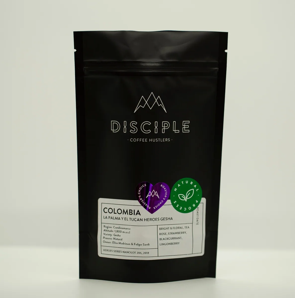 colombia - la palma y el tucán heroes gesha / natural (reserve range) coffee by disciple roasters