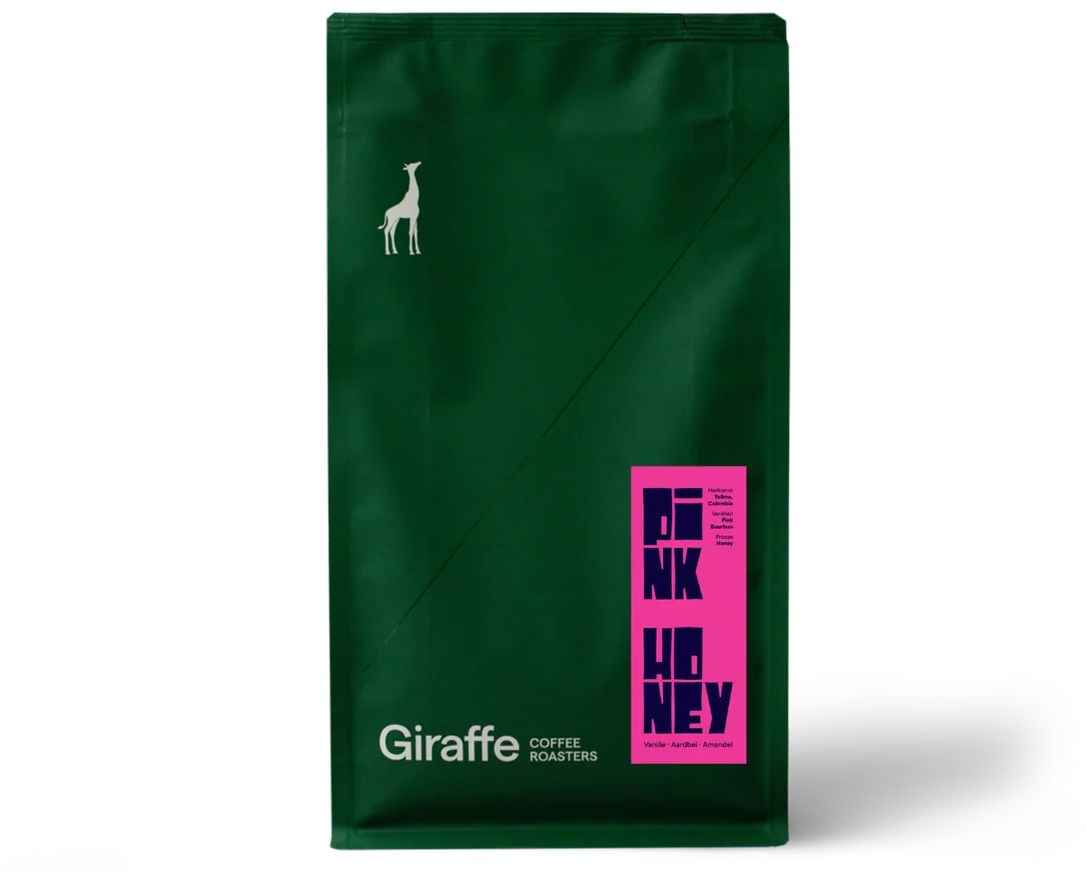 pink honey coffee by giraffe coffee roasters