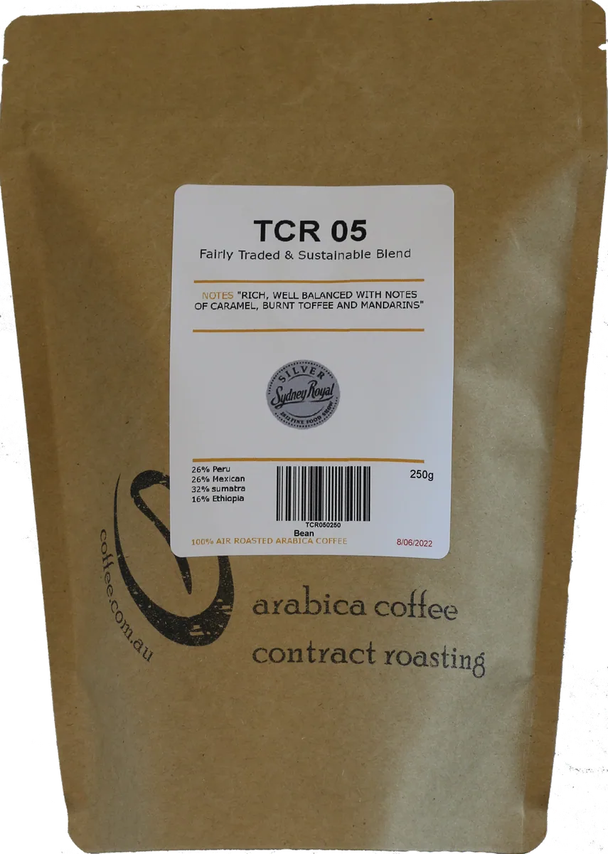 tcr05 – fairly traded sustainable blend coffee by the coffee roaster