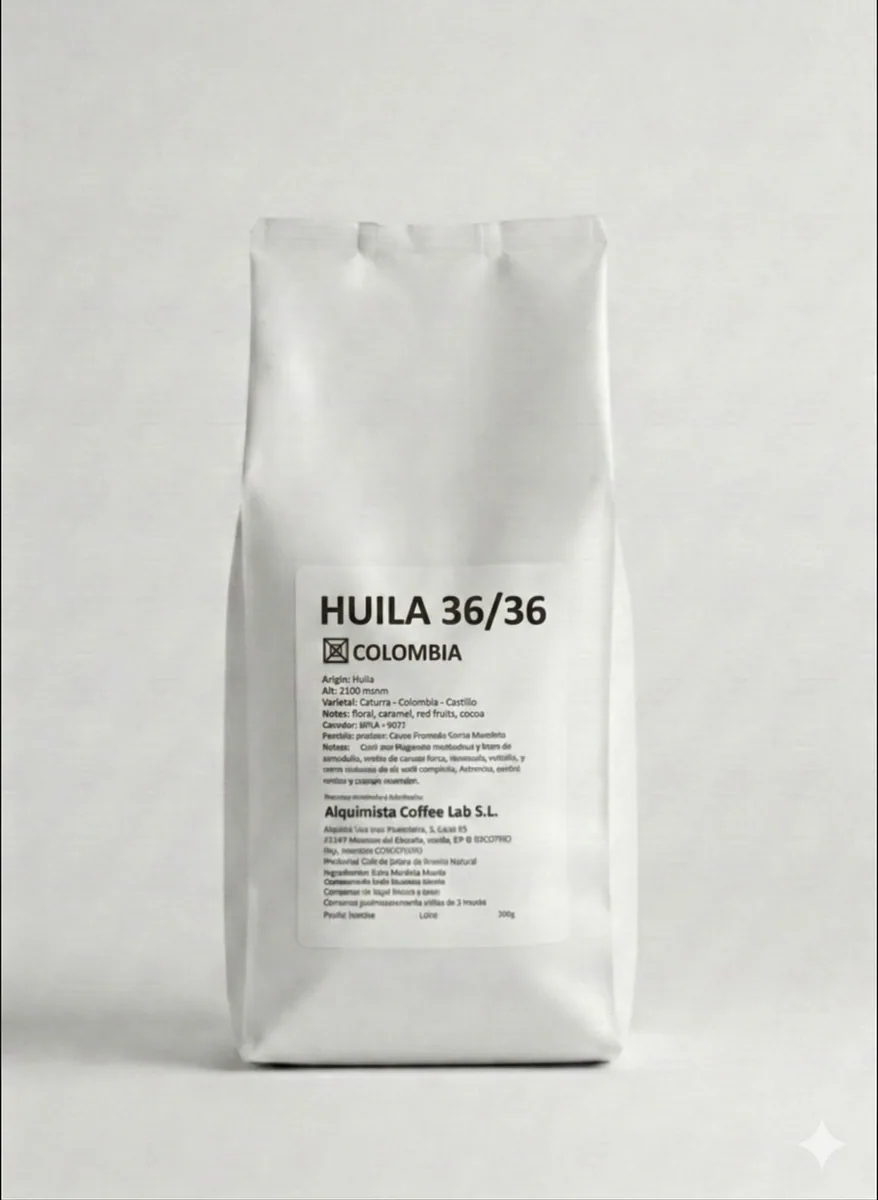 colombia huila 36/36 1kg coffee by alquimista coffee lab
