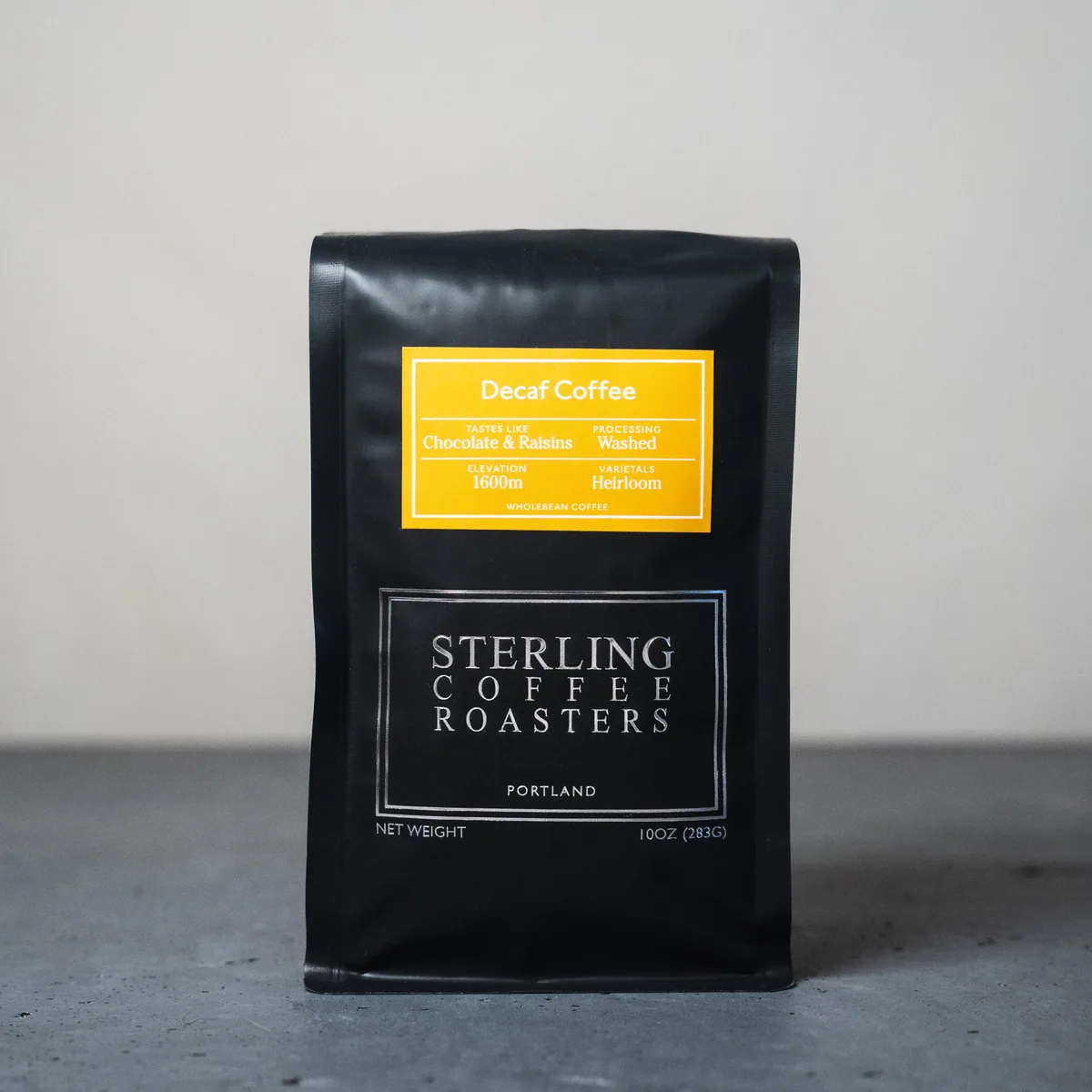 decaf: tastes like cherries & chocolate coffee by sterling coffee roasters