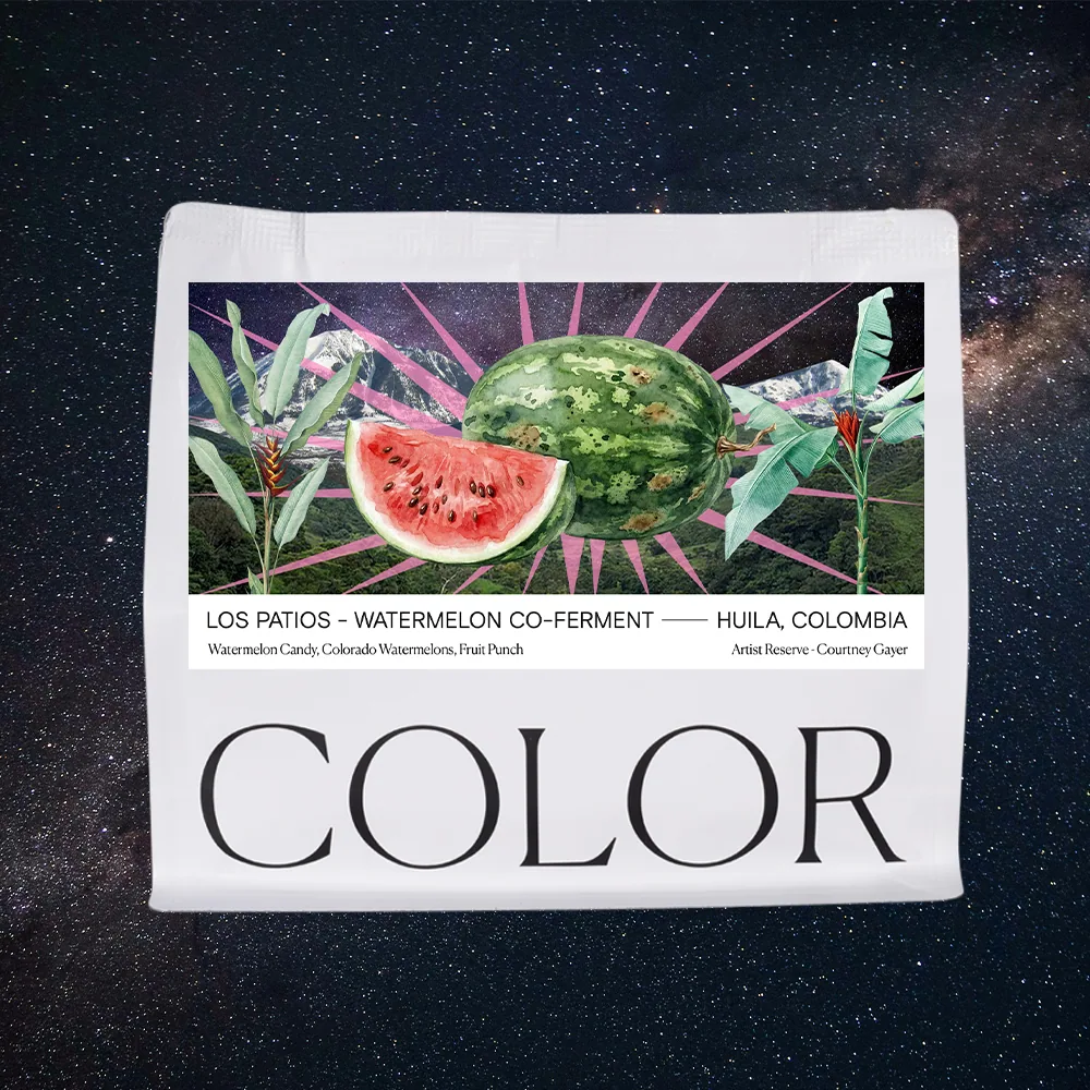 colombia los patios - watermelon co-ferment coffee by color coffee roasters