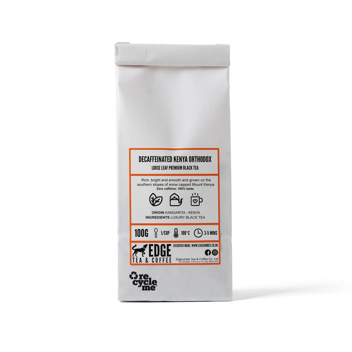 decaf kenya orthodox coffee by edgcumbes coffee roasters & tea merchants