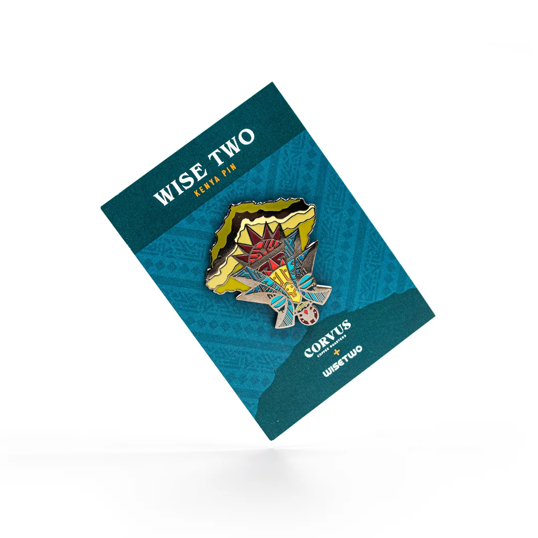 spirit of africa pin • funding drying beds at kii coffee by corvus coffee roasters
