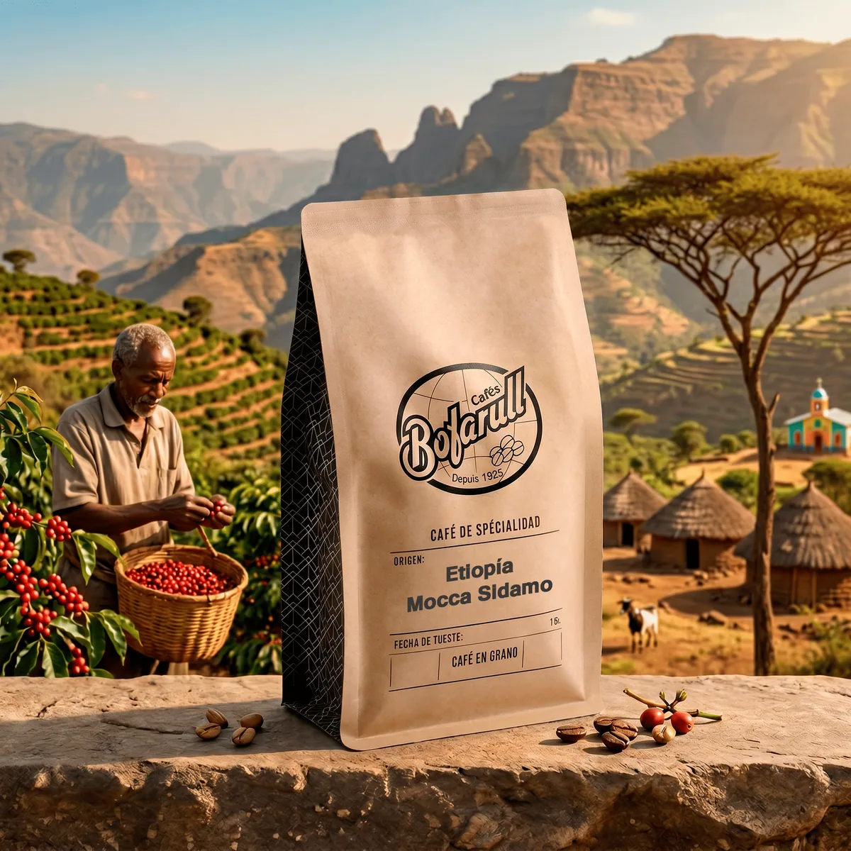 café etiopía moca sidamo 1kg. coffee by cafès bofarull - café de especialidad