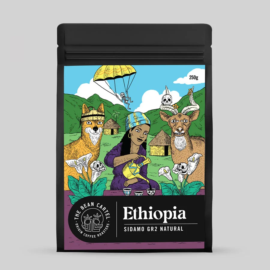 ethiopia sidamo gr2 natural single origin coffee by the bean cartel coffee roasters