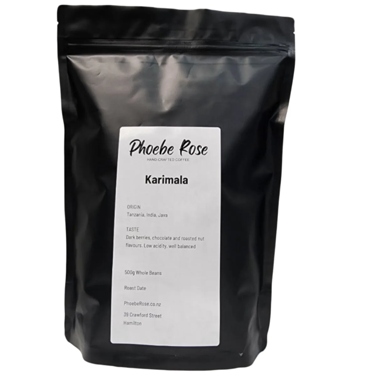 karimala blend coffee by phoebe rose coffee roaster