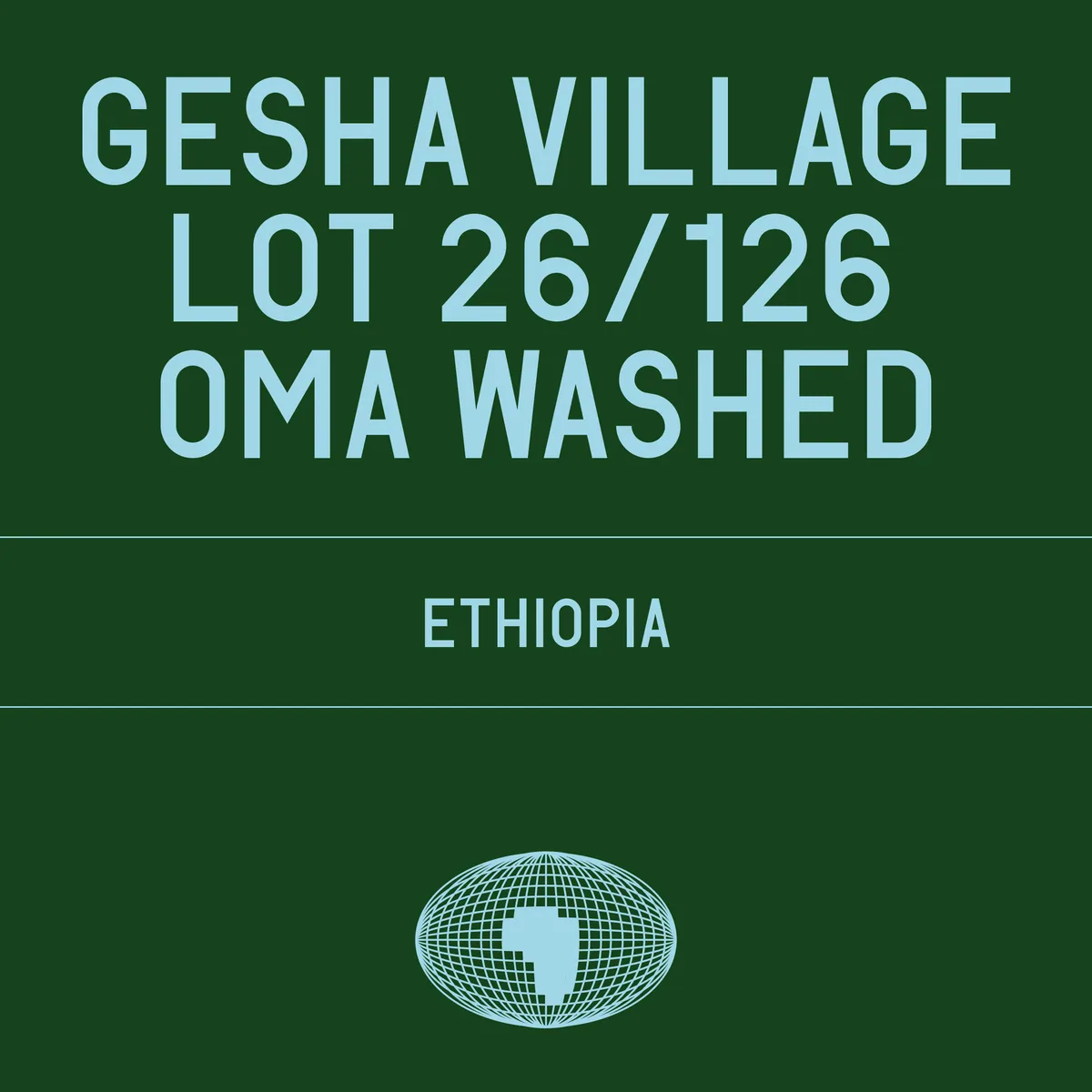 gesha village - lot 26/126 oma washed - ethiopia coffee by datura