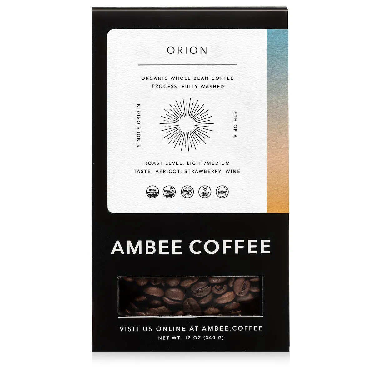orion – 12oz organic whole bean coffee box coffee by ambee coffee co.
