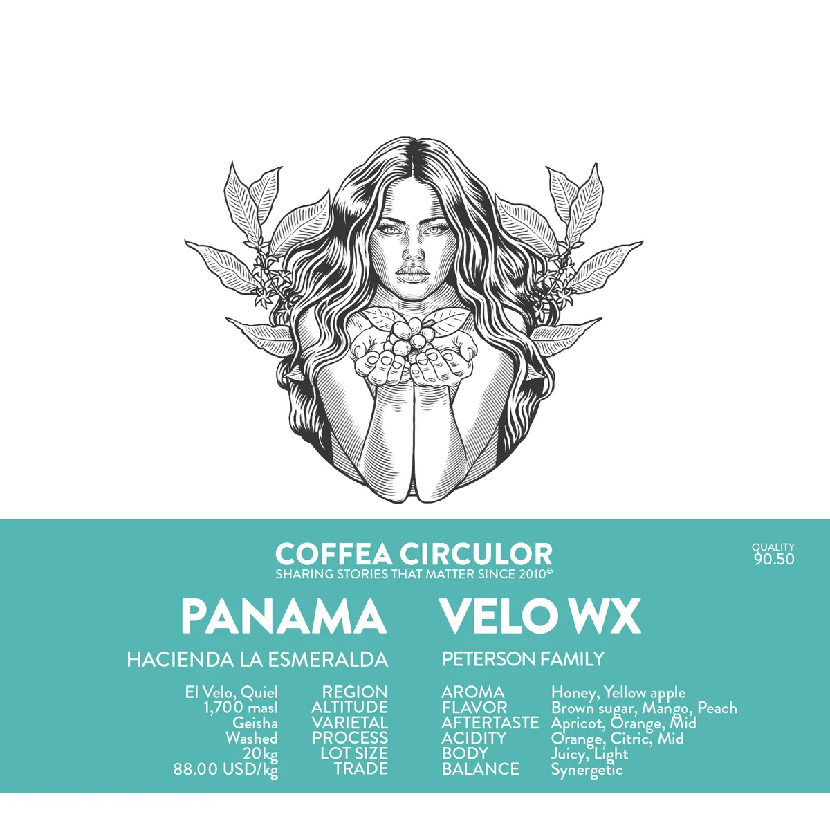 panama hacienda la esmeralda private velo wx - panama coffee by coffea circulor
