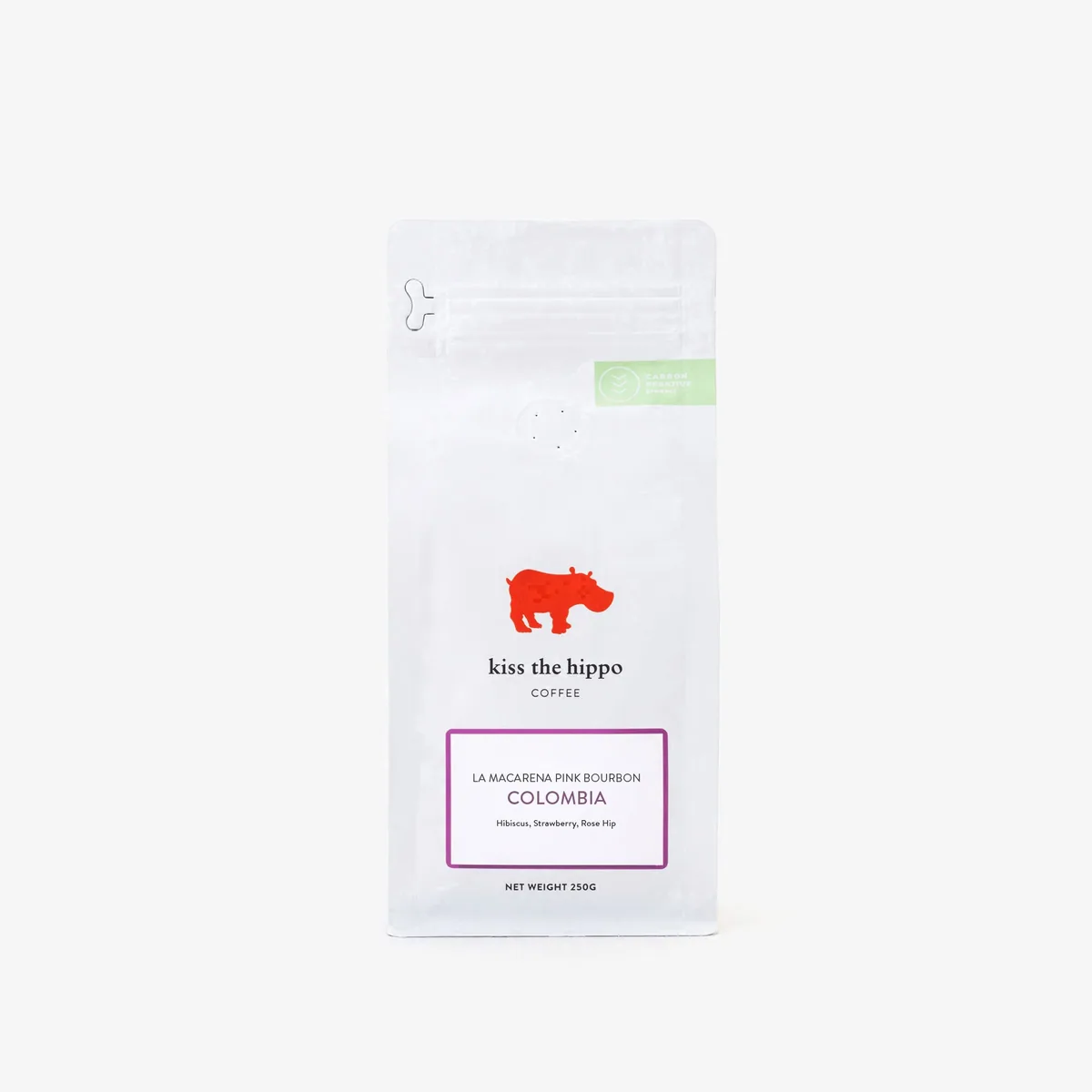 colombia, la macarena pink bourbon coffee by kiss the hippo roastery limited