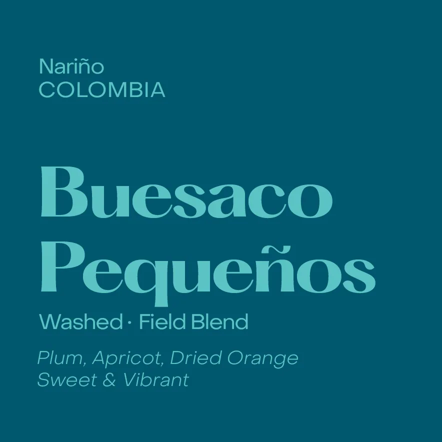 colombia buesaco pequeños espresso, washed field blend coffee by subtext coffee roasters
