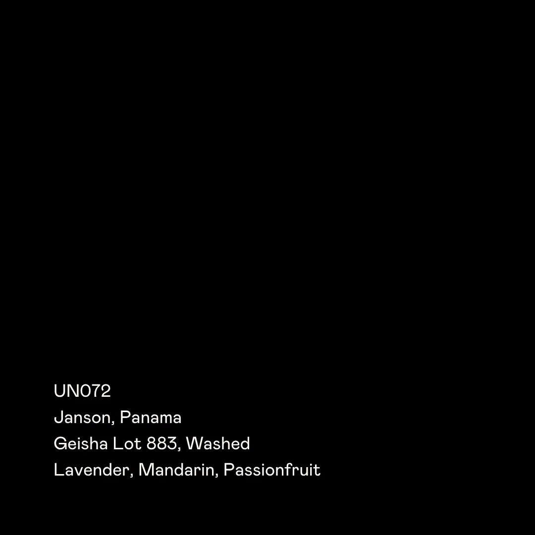 un072 - janson 883, geisha washed coffee by special guests