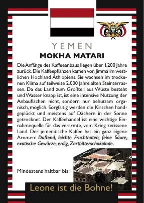 yemen mokha matari - yemen coffee by leone caffè