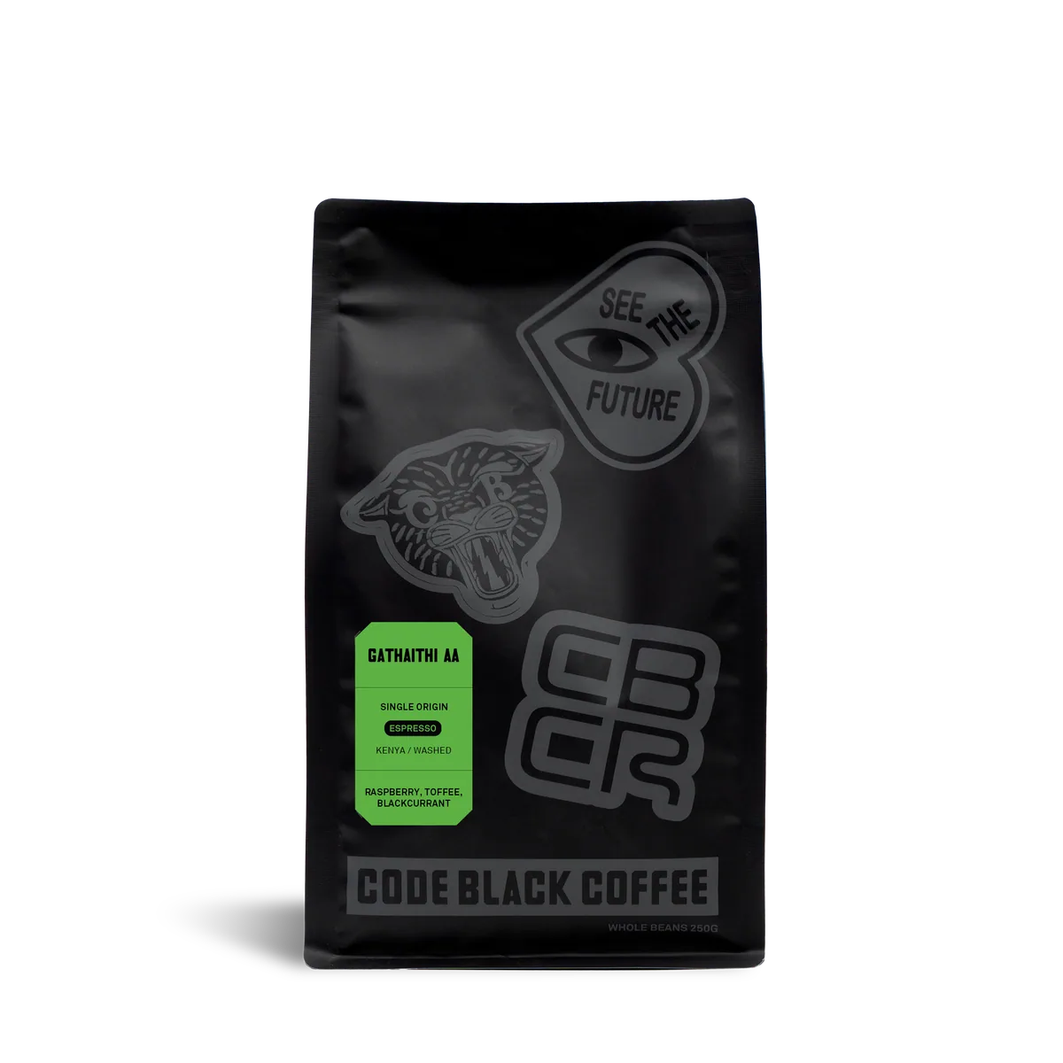 kenya gathaithi aa washed espresso - single origin - kenya coffee by code black