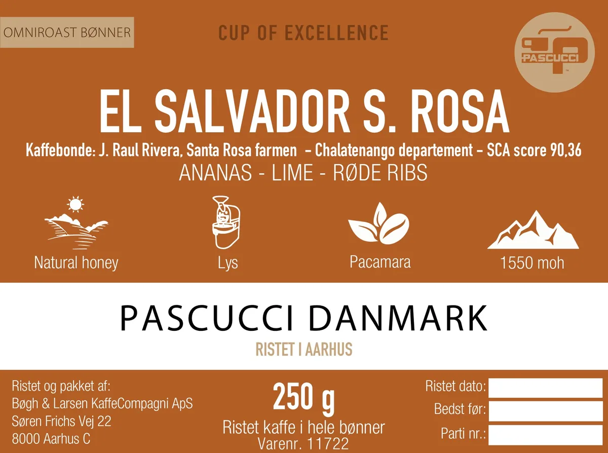 el salvador coe – santa rosa - el salvador coffee by caffe pascucci // pascucci danmark