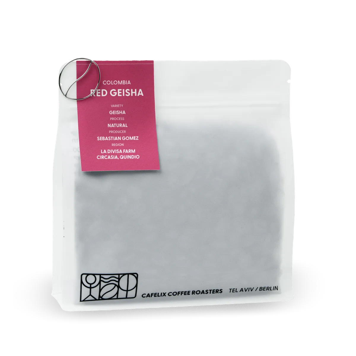 colombia, quindo - red geisha, natural (light roast) coffee by cafelix coffee roasters