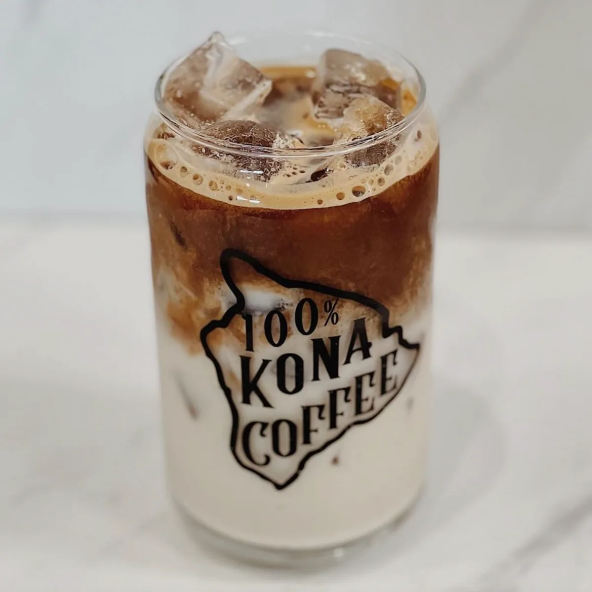 kona mountain coffee can glass coffee by kona mountain coffee
