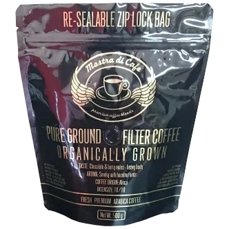 organically grown ground – 500gm - uganda coffee by mostra di cafe - coffee roastery