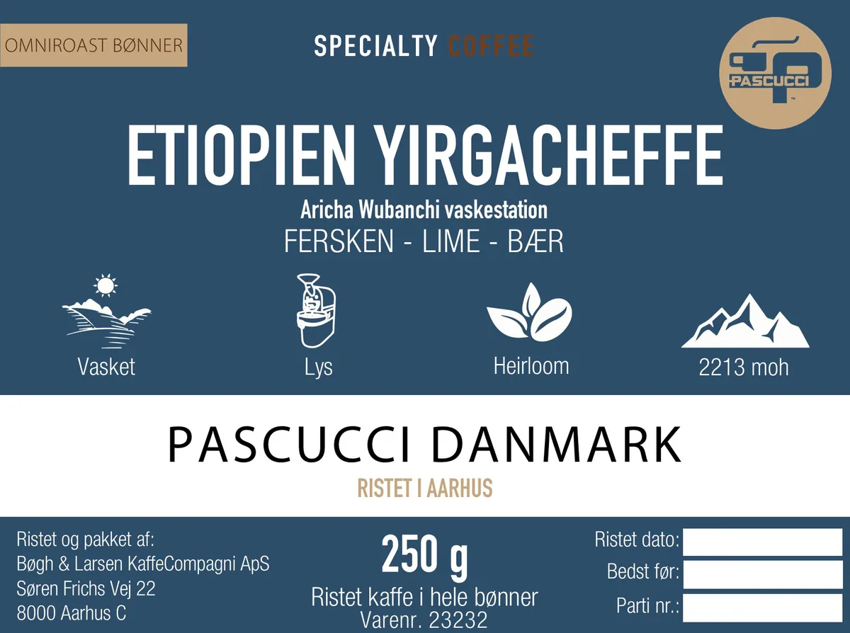 etiopien yirgacheffe – aricha wubanchi - ethiopia coffee by caffe pascucci // pascucci danmark
