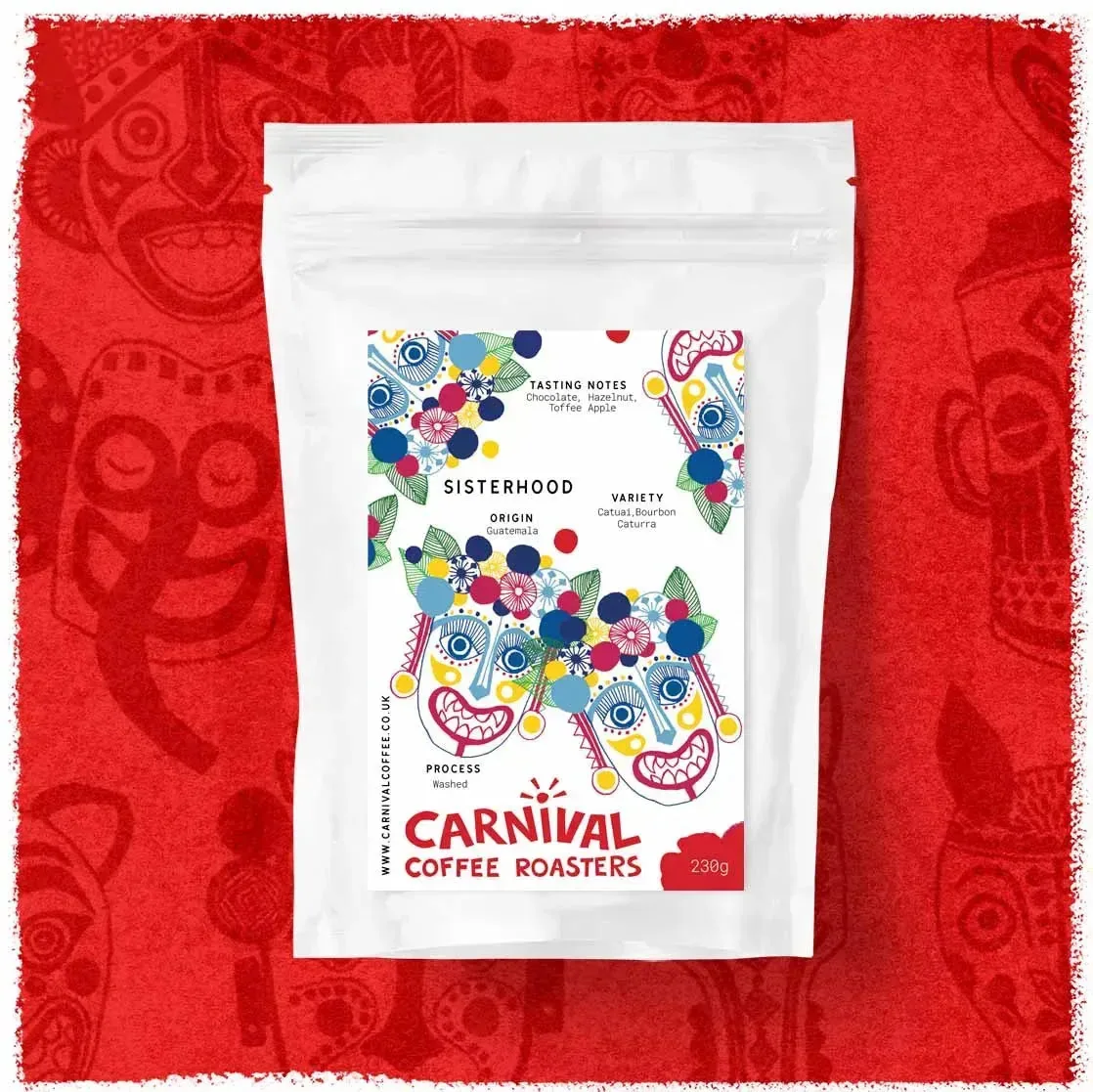 espresso - sisterhood, guatemala - chocolate - hazelnut - toffee apple coffee by carnival coffee roasters