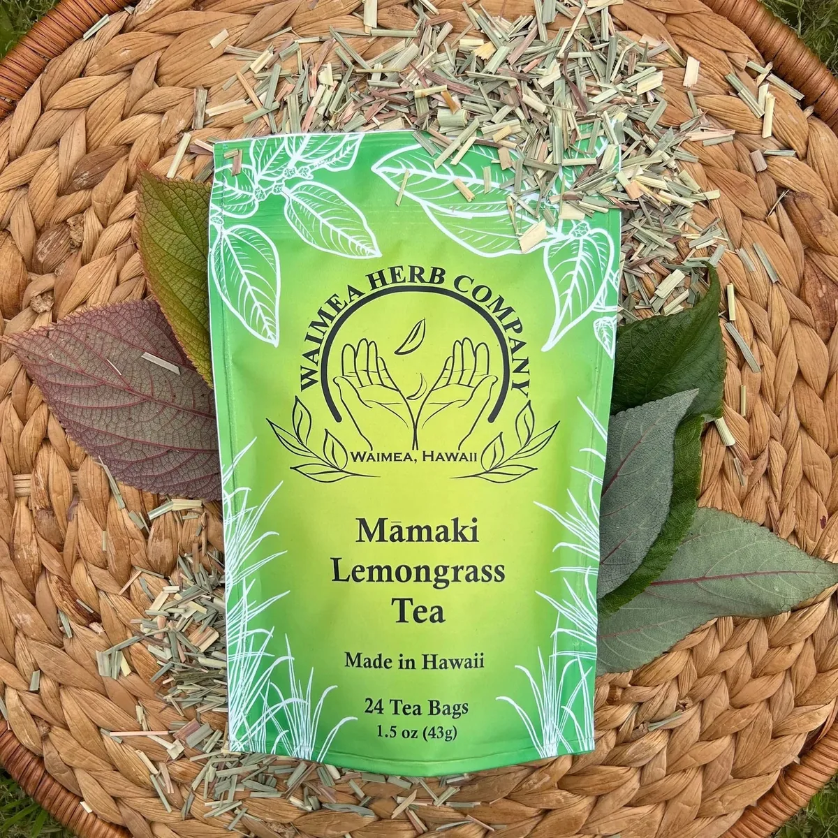 mamaki lemongrass tea coffee by kona mountain coffee