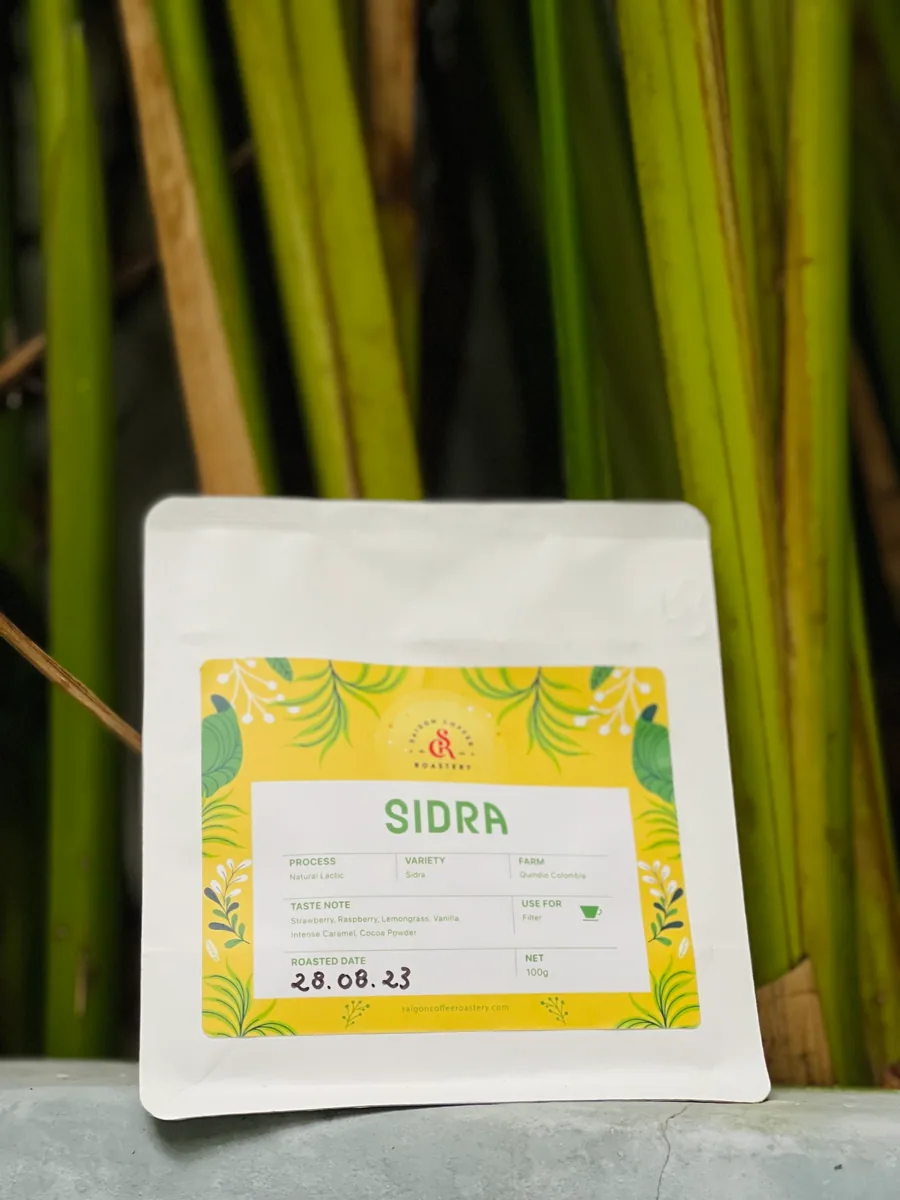 sidra colombia natural coffee by saigon coffee roastery