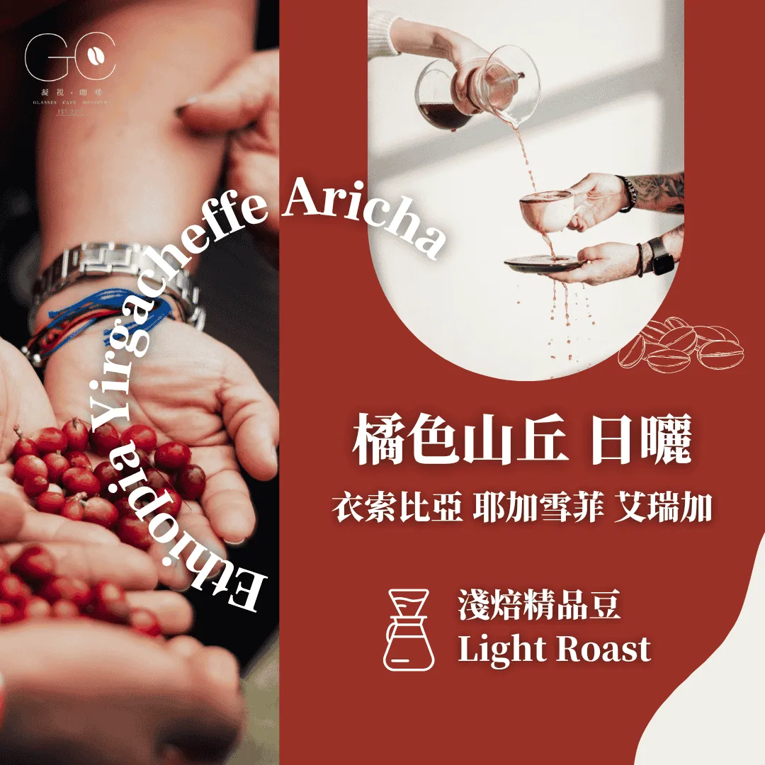 淺焙|衣索比亞 橘色山丘 耶加雪菲 艾瑞加 日曬 ethiopia yirgacheffe aricha coffee by gazecafe