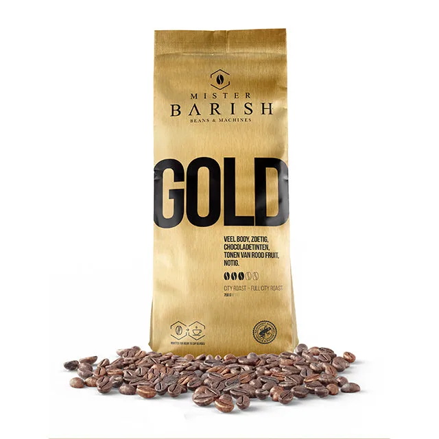 gold - mister barish - koffiebonen - 10 x 750gr coffee by mister barish beans & machines
