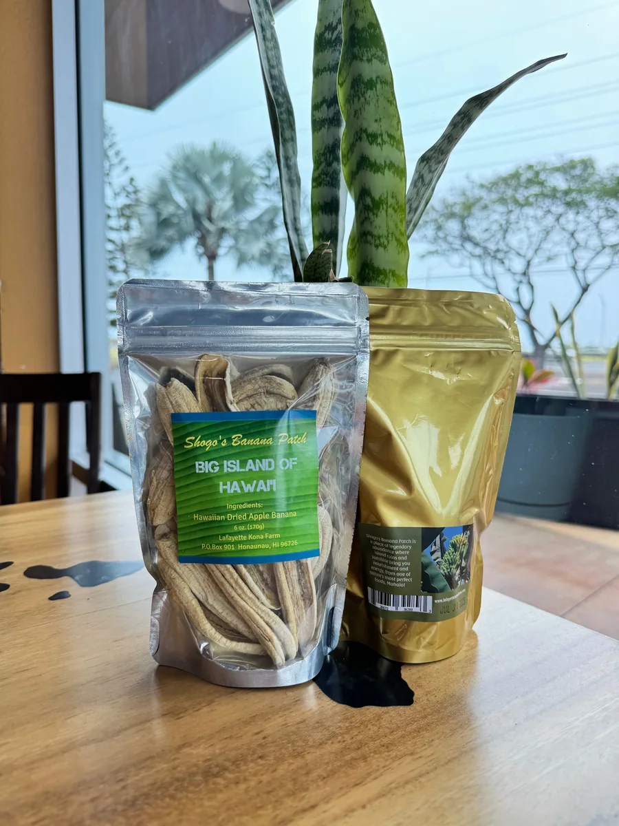 organic dried apple banana coffee by kona mountain coffee
