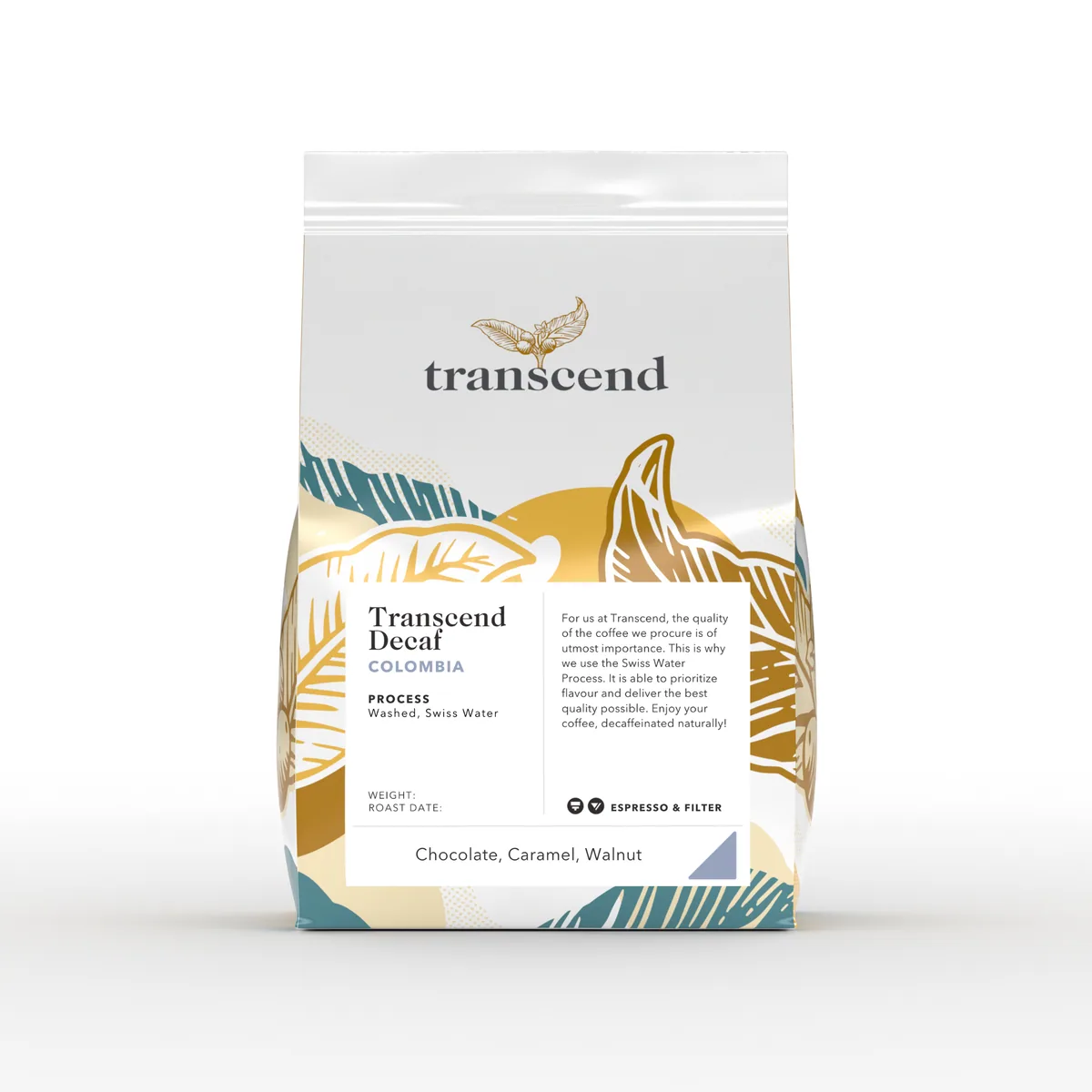transcend decaf - colombia coffee by transcend coffee and roastery