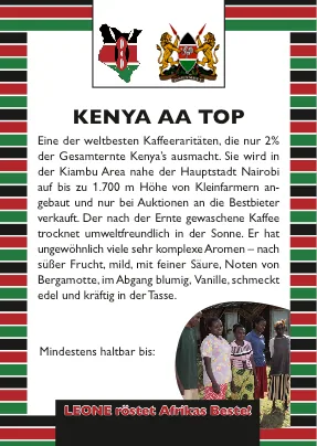 kenya kenya aa top coffee by leone caffè
