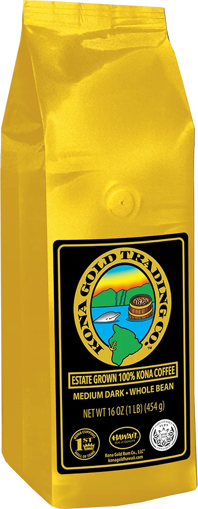 kona gold - medium/dark - whole bean (monthly) coffee by buddha's cup kona coffee and tea farm