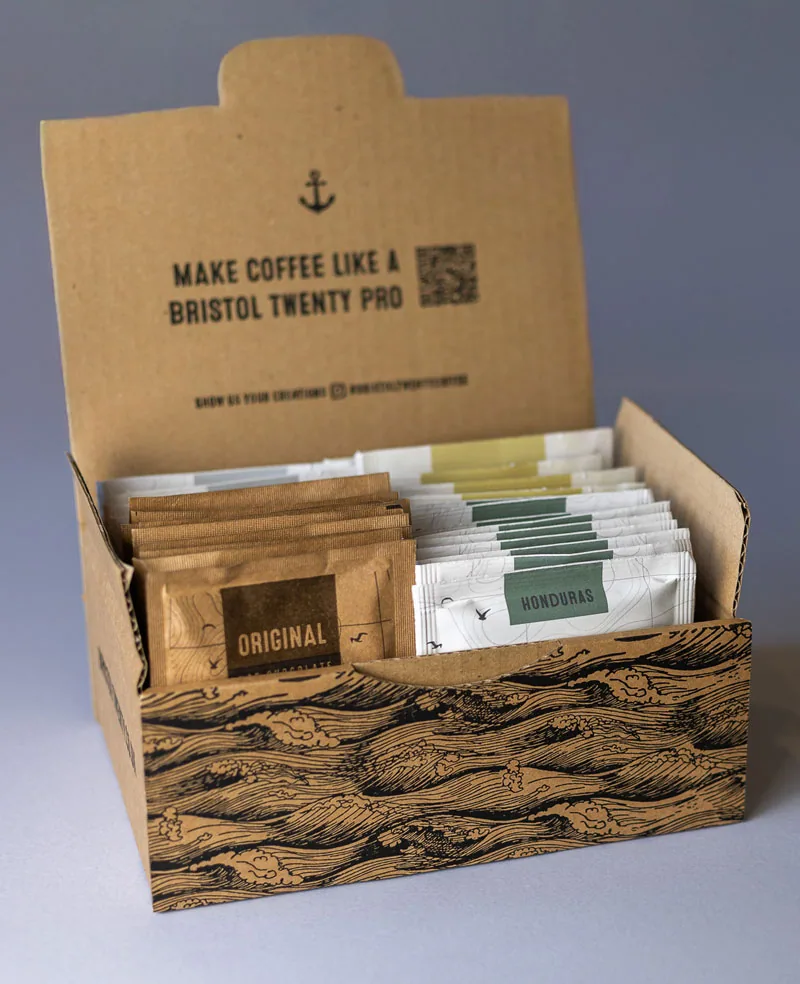 bristol twenty coffee in-room sachet selection coffee by bristol twenty coffee company ltd