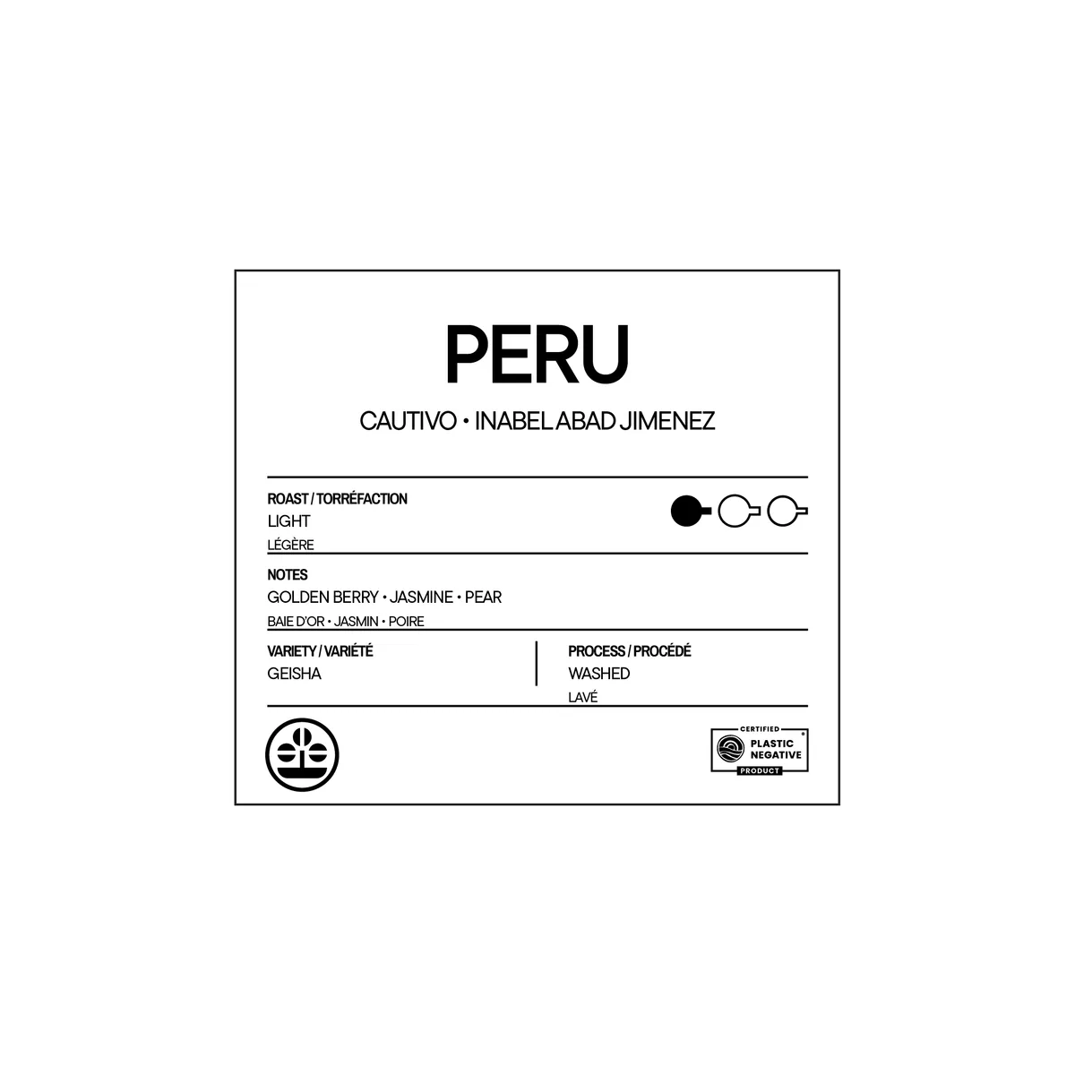 peru geisha, inabel abad jimenez | washed coffee by agro coffee roasters