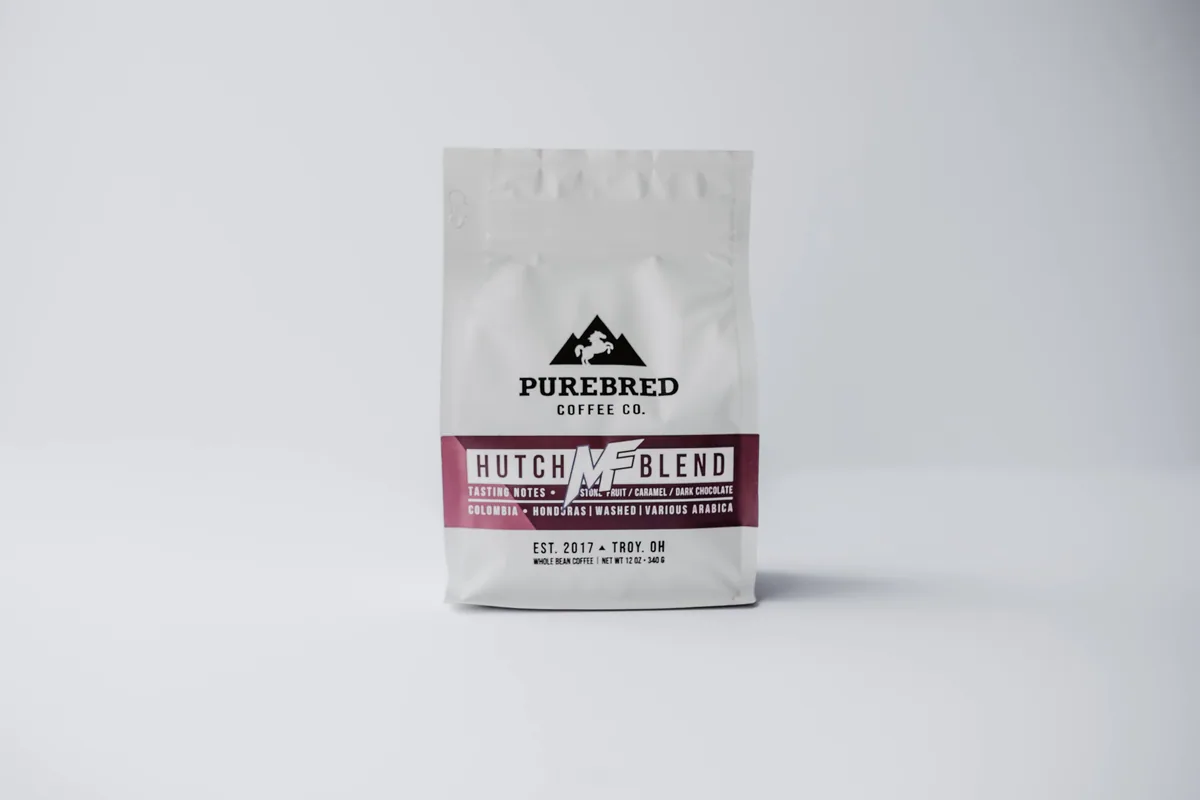 hutchmf blend coffee by purebred coffee co.