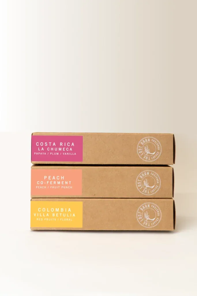 sample box set – premium range coffee by lost barn coffee roasters