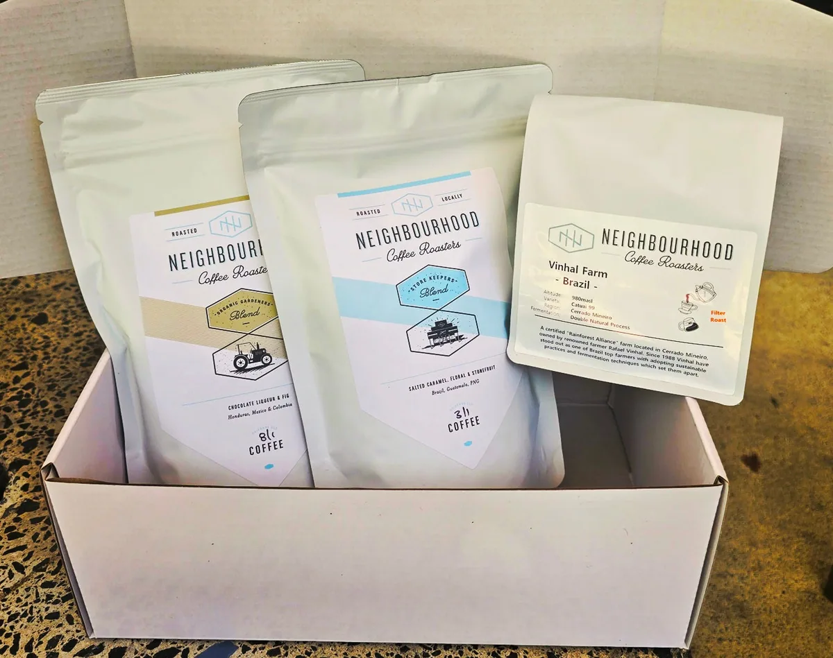 tasting box two - organic gardener's/store keepers/ngororero farmgate, rwanda coffee by neighbourhood coffee roasters