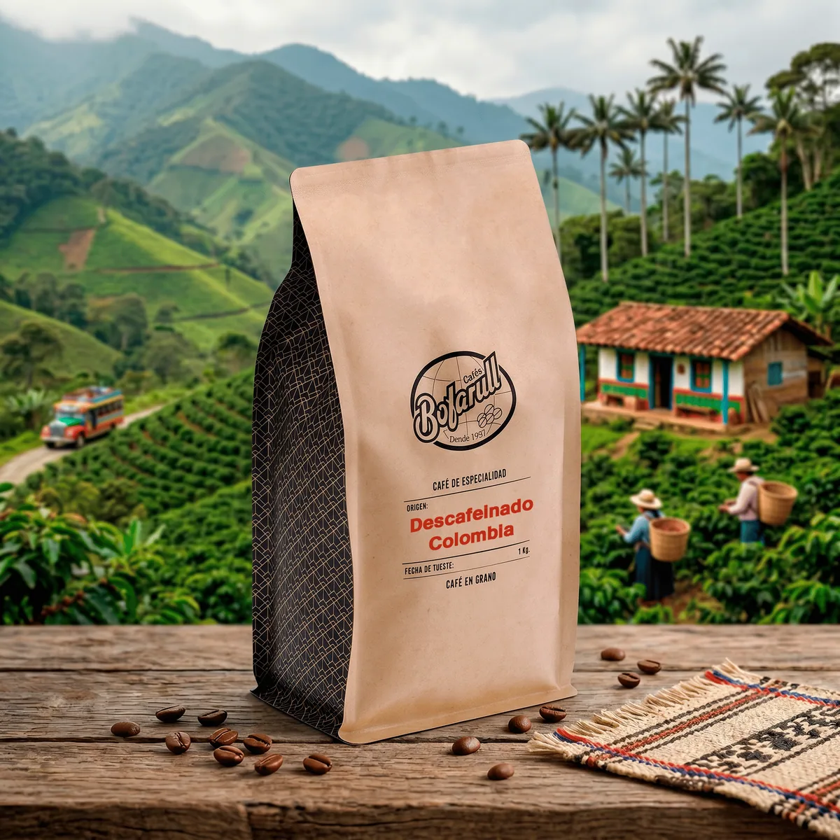 café descafeinado colombia 1kg. coffee by cafès bofarull - café de especialidad