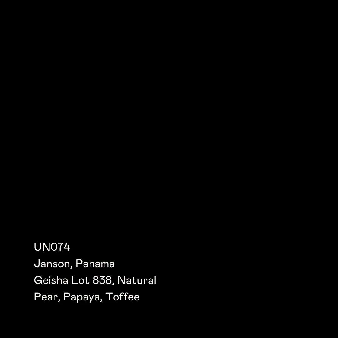 un074 - janson 838, geisha natural coffee by special guests
